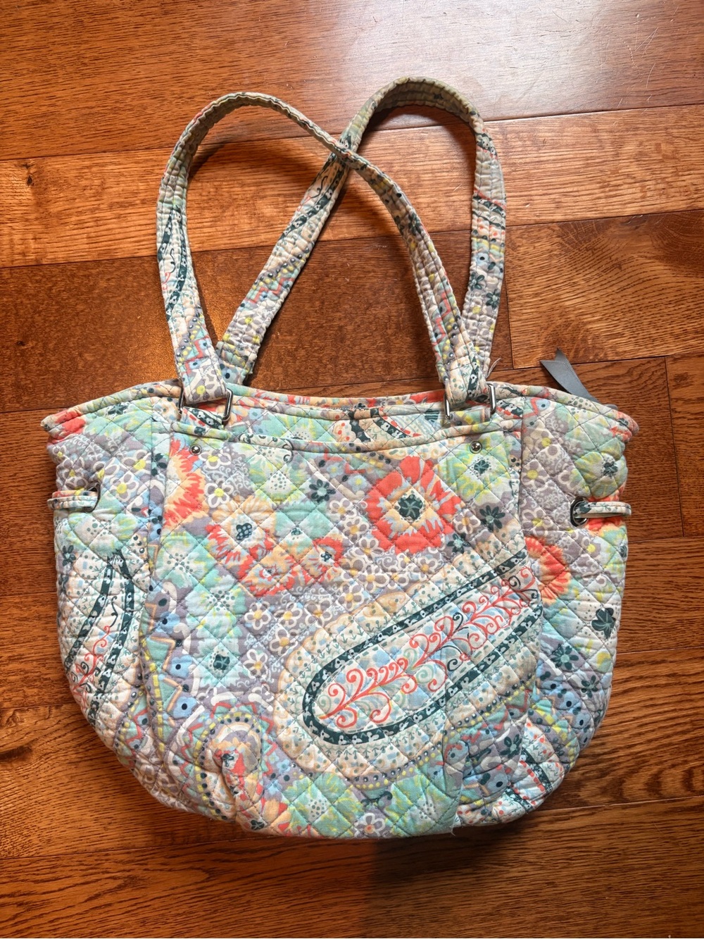 Retired Vera Bradley Citrus Paisley Glenna Satchel - Picture 3 of 8